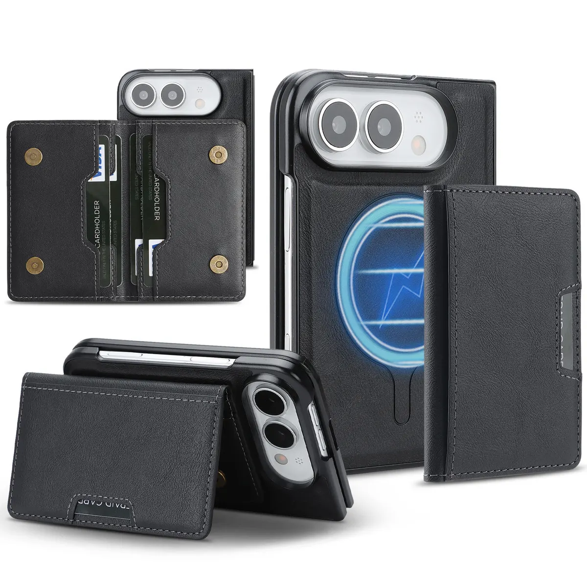 iPhone Fold 2-in-1 Case: Slim Shell and Detachable Magnetic Wallet - Vue 5
