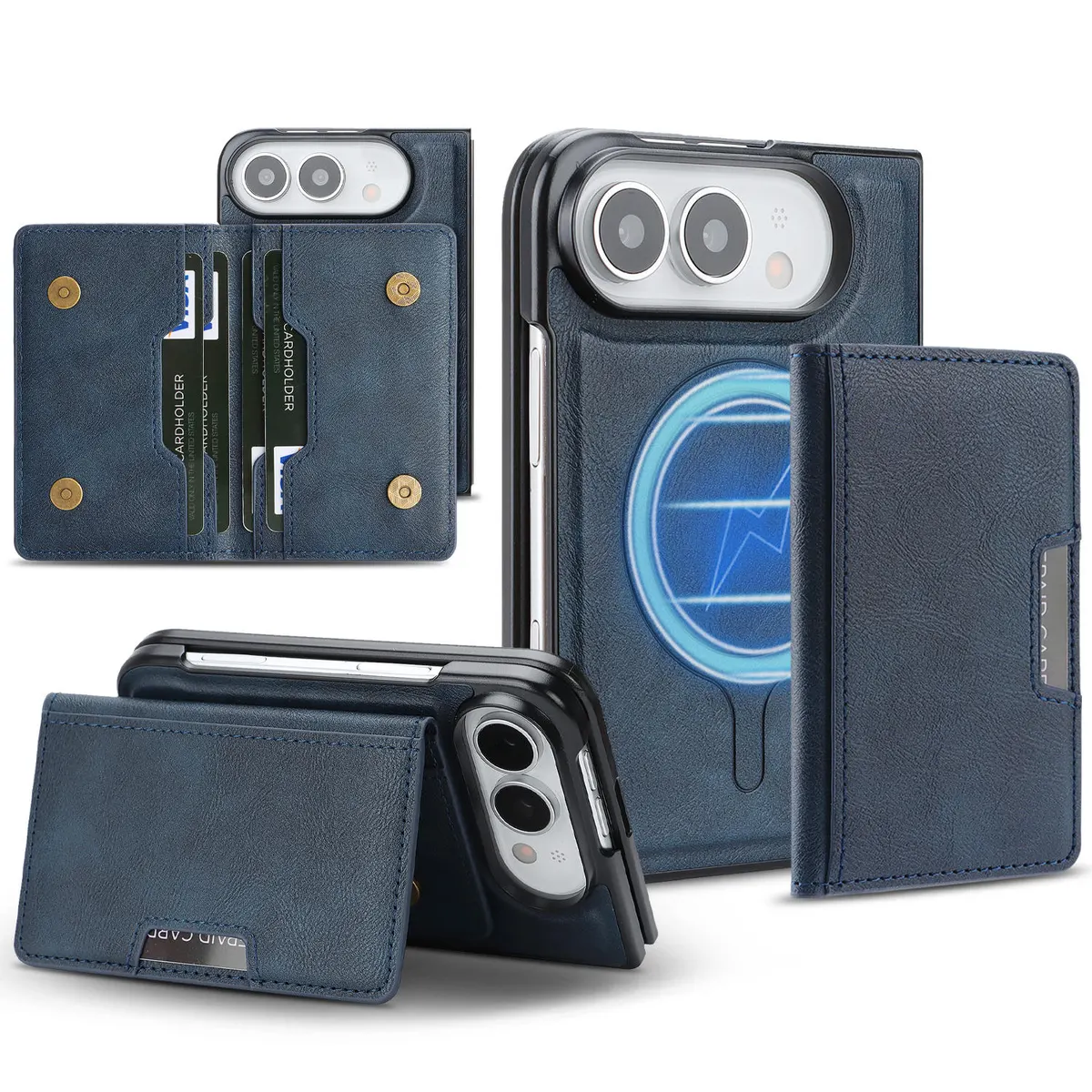 iPhone Fold 2-in-1 Case: Slim Shell and Detachable Magnetic Wallet - Vue 9