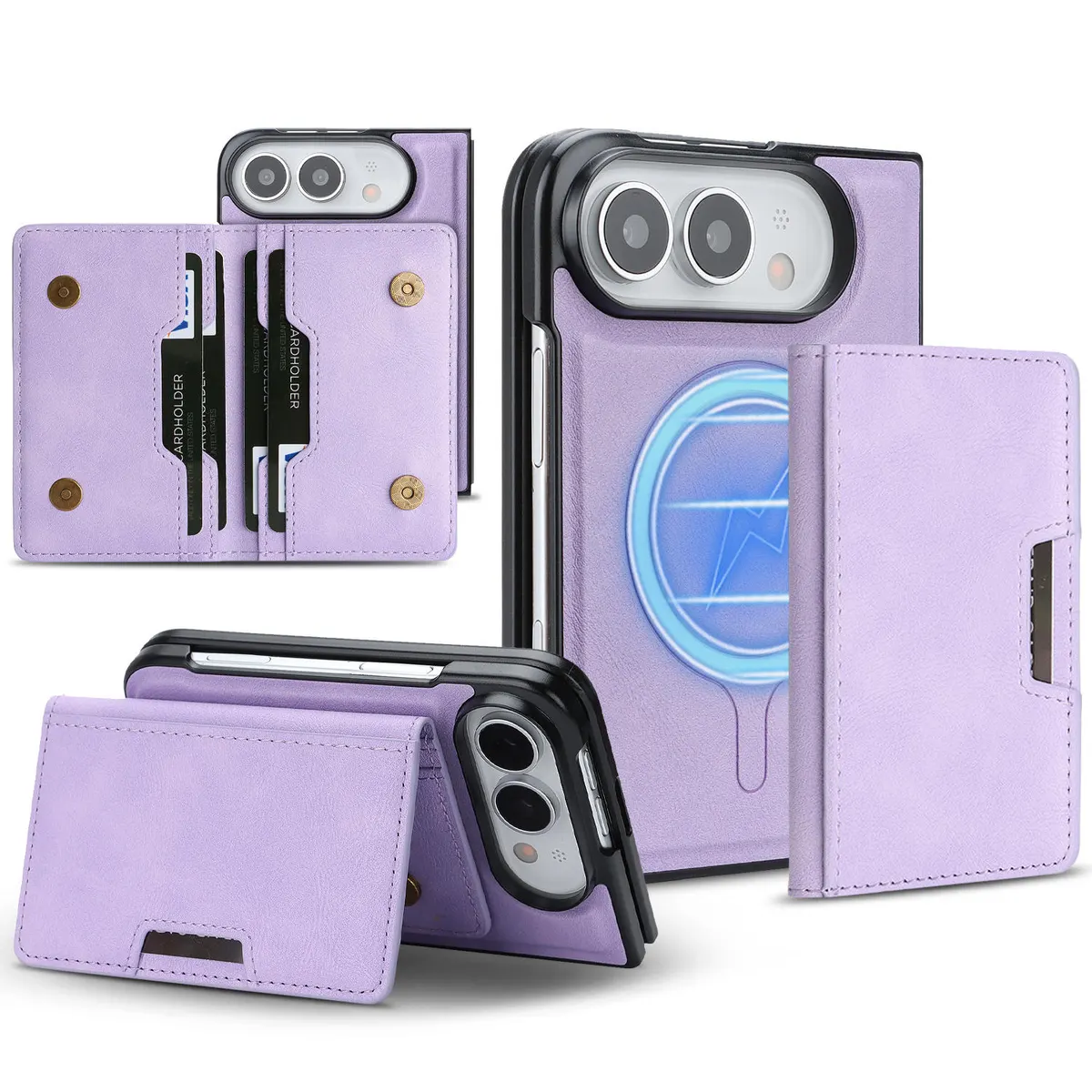 iPhone Fold 2-in-1 Case: Slim Shell and Detachable Magnetic Wallet - Vue 11