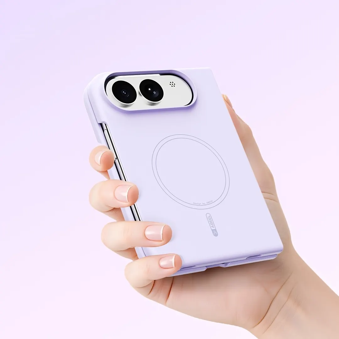 iPhone Fold Smooth-Texture Magnetic Case with Lens Guard - Vue 4