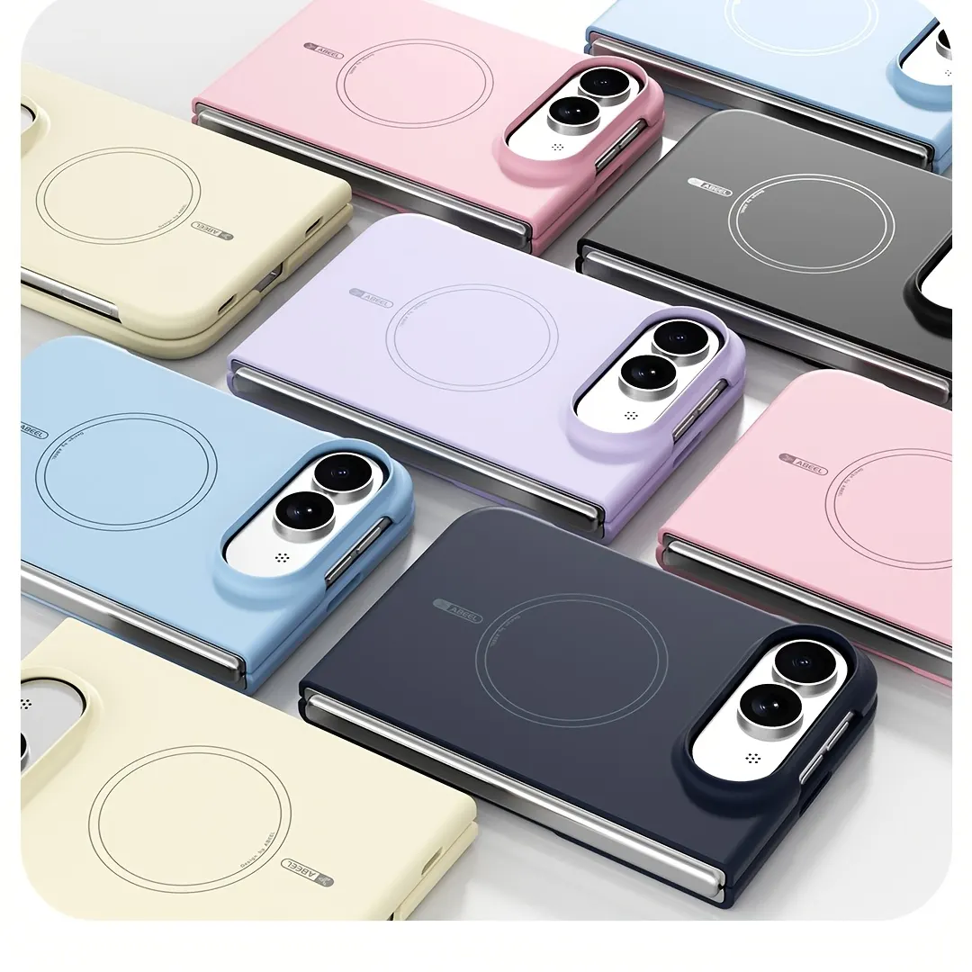 iPhone Fold Smooth-Texture Magnetic Case with Lens Guard - Vue 9