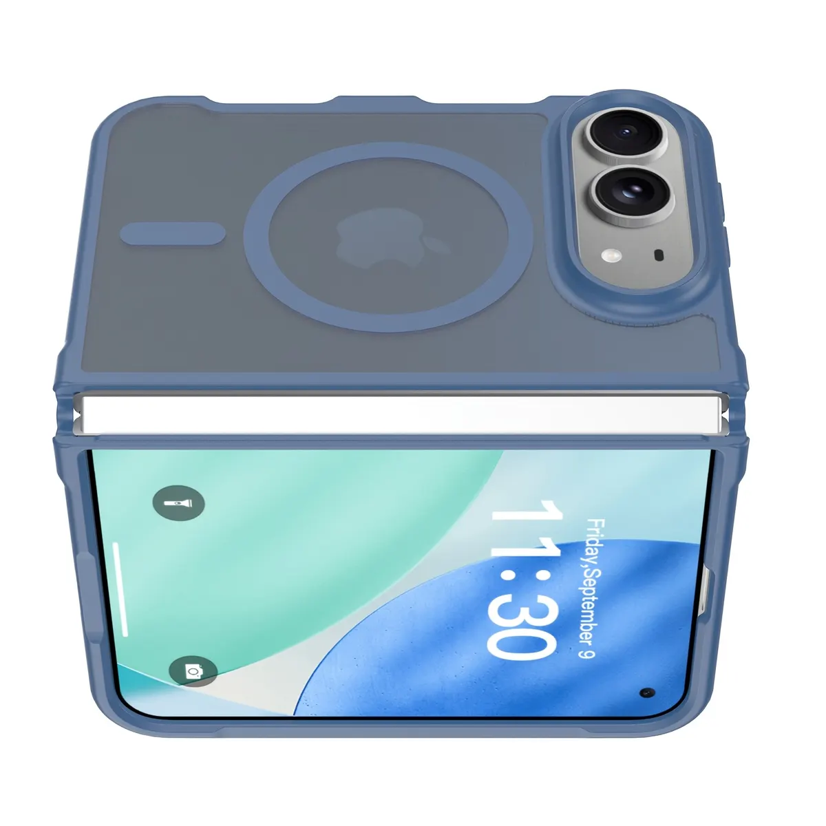 iPhone Fold Clear Case, Anti-Yellowing with Shock-Absorbing Rim - Vue 3