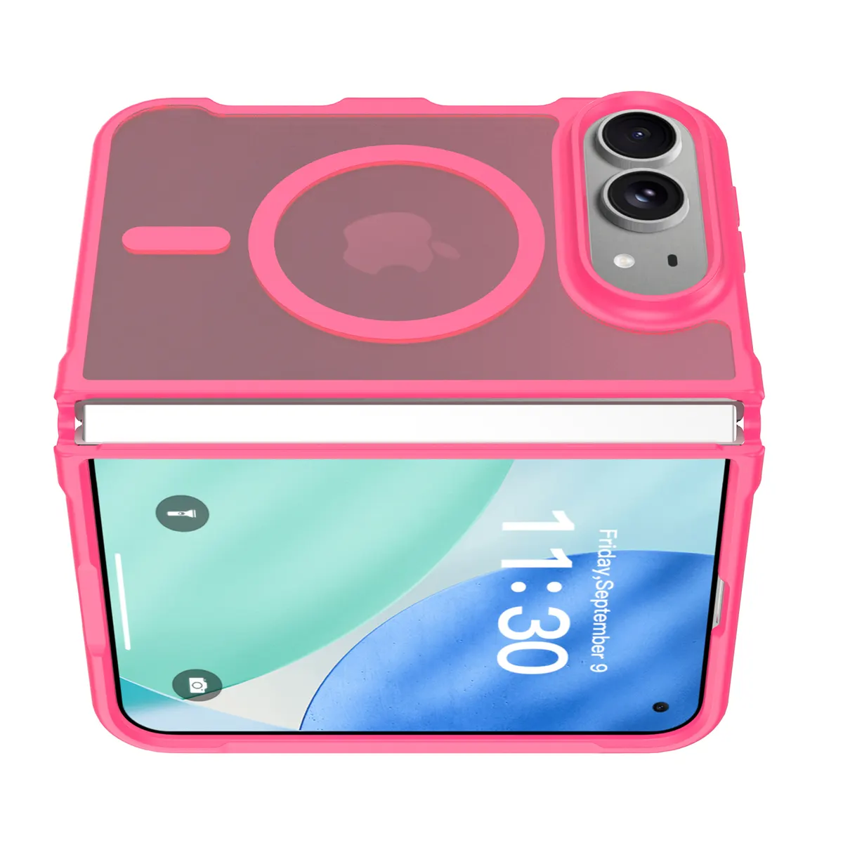 iPhone Fold Clear Case, Anti-Yellowing with Shock-Absorbing Rim - Vue 8