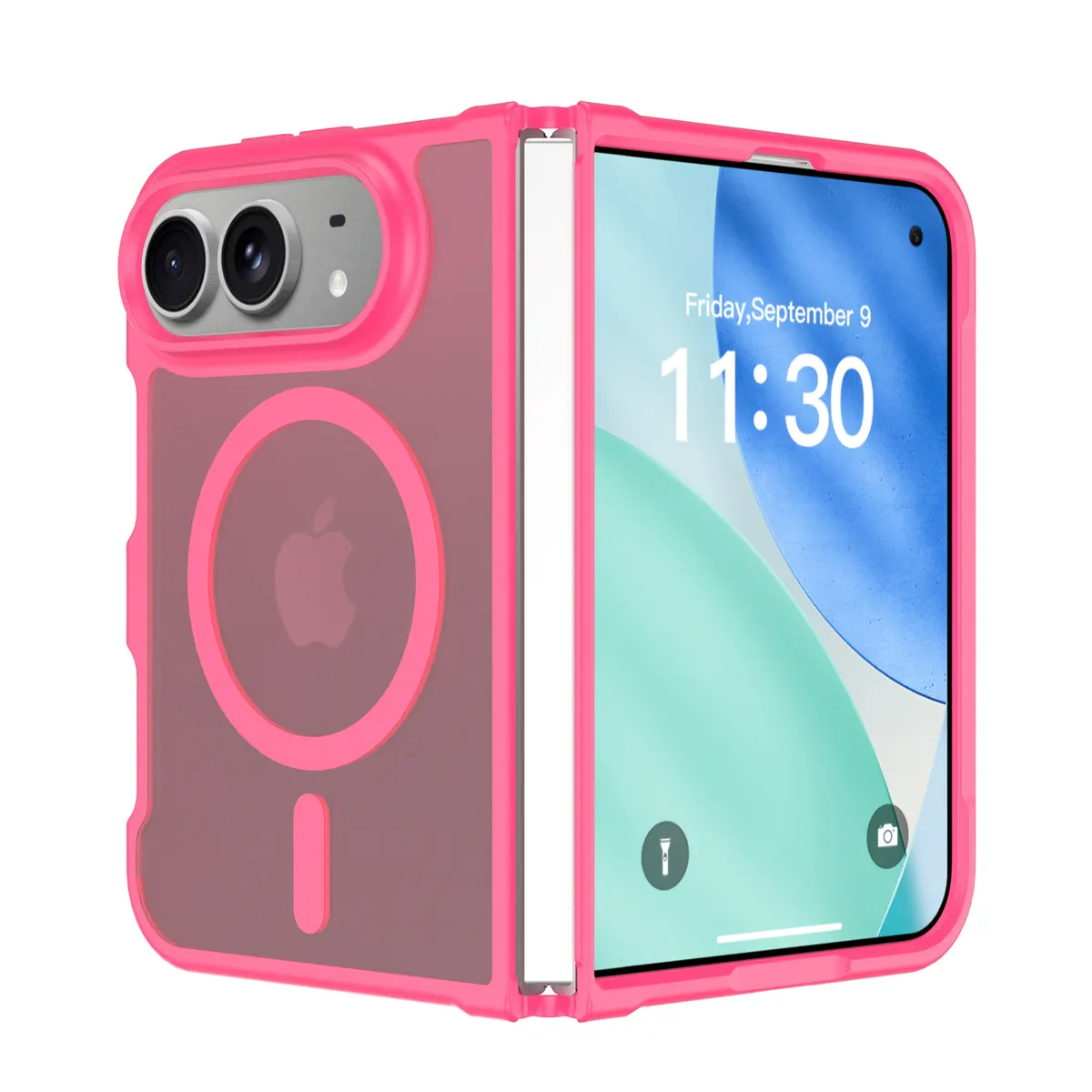 iPhone Fold Clear Case, Anti-Yellowing with Shock-Absorbing Rim - Vue 10