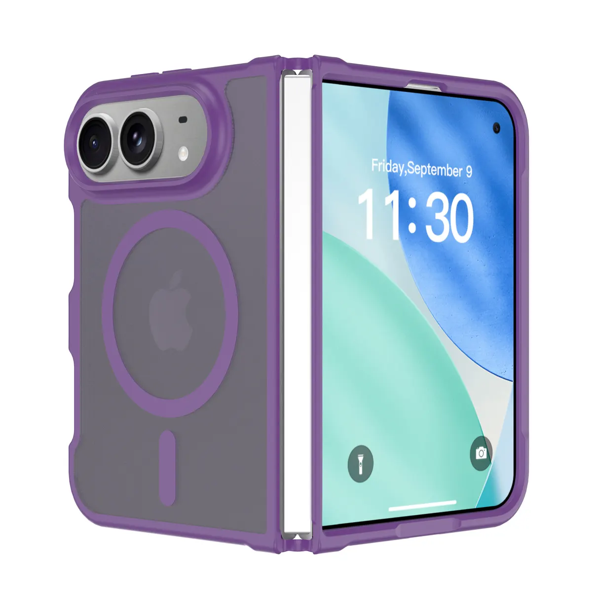 iPhone Fold Clear Case, Anti-Yellowing with Shock-Absorbing Rim - Vue 14