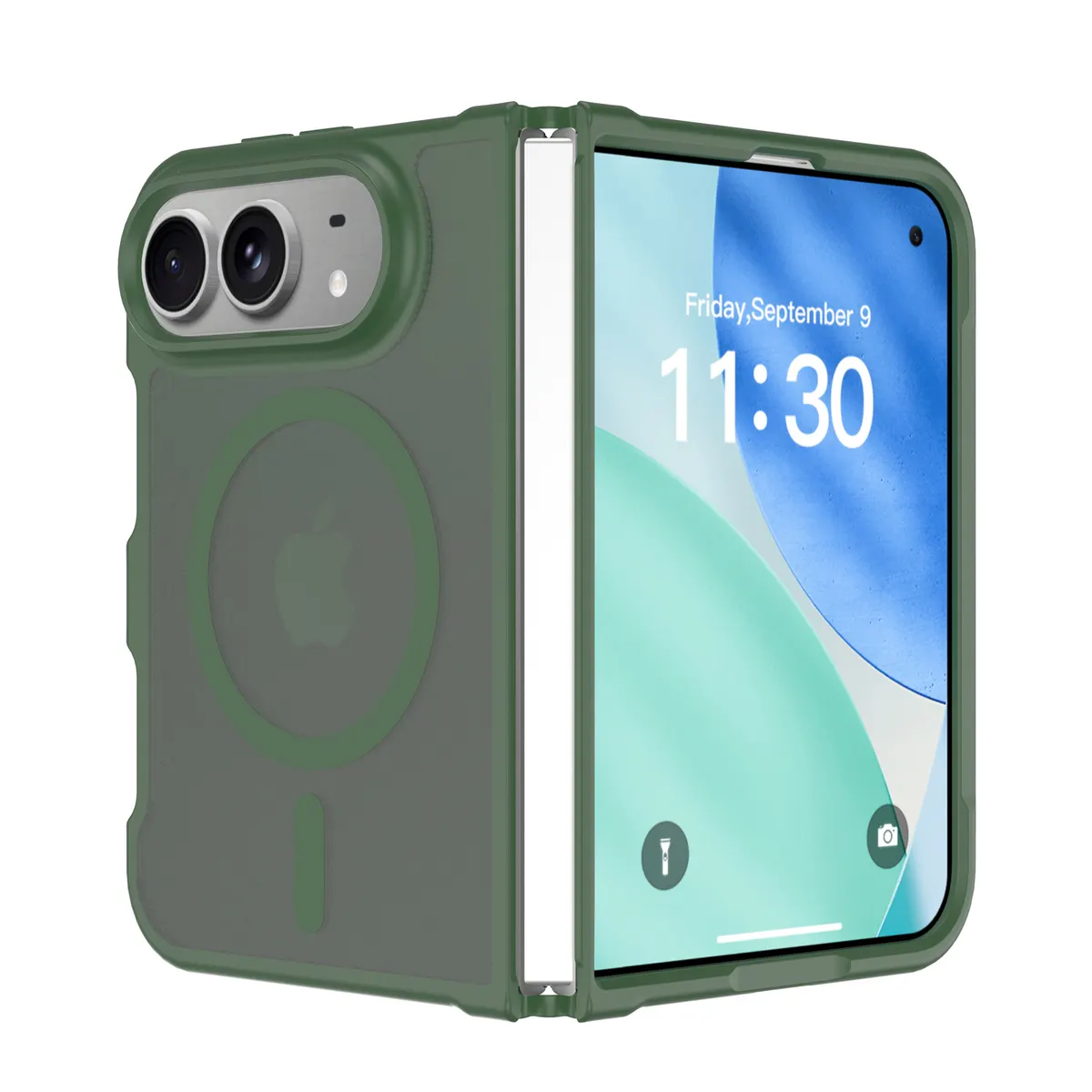 iPhone Fold Clear Case, Anti-Yellowing with Shock-Absorbing Rim - Vue 18