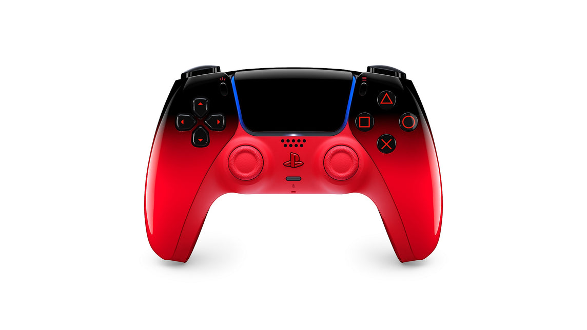 Vue avant de la manette DualSense Techno Red