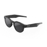 Vue de trois-quarts gauche des lunettes Oakley Meta HSTN avec monture noire et verres Prizm™ Black polarisés.