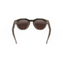 Vue arrière des lunettes Oakley Meta HSTN avec monture Brown Smoke et verres Prizm™ Deep Water polarisés.