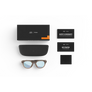 Fournis avec vos lunettes Oakley Meta : étui de chargement Oakley Meta, lunettes IA Oakley Meta et guide de démarrage.