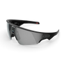 Vue de trois-quarts gauche des lunettes Oakley Meta Vanguard avec monture noire et verres Prizm™ Black.