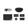 Fournis avec vos lunettes Oakley Meta Vanguard : étui de chargement Oakley Meta Vanguard, lunettes IA Oakley Meta Vanguard et guide de démarrage.