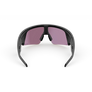 Vue arrière des lunettes Oakley Meta Vanguard avec monture noire et verres Prizm™ Transitions® Ember.
