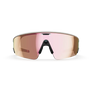 Vue avant des lunettes Oakley Meta Vanguard avec monture blanche et verres Prizm™ Rose Gold.