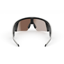 Vue arrière des lunettes Oakley Meta Vanguard avec monture blanche et verres Prizm™ Rose Gold.