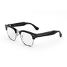 Noir brillant avec verres transparents