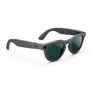 Vue de droite des lunettes Ray-Ban Meta avec monture gris astéroïde brillant et verres Transitions® émeraude.