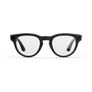 Vue avant des lunettes Ray-Ban Meta Headliner avec monture noir mat et verres transparents.