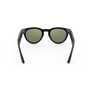 Vue arrière des lunettes Ray-Ban Meta Headliner avec monture Noir Brillant et verres solaires verts.