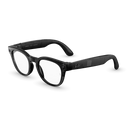 Shiny Transparent Black, Clear Lenses