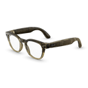 Shiny Transparent Stone Beige, Clear Lenses