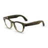 Pierre beige transparent brillant, verres transparents