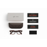 Articles inclus lors de l’achat des lunettes Ray-Ban Meta : étui de chargement Ray-Ban Meta, lunettes IA Ray-Ban Meta et guide de démarrage.