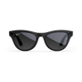 Vue avant des lunettes Ray-Ban Meta avec monture Noir Brillant et verres solaires Dégradé Graphite polarisés.
